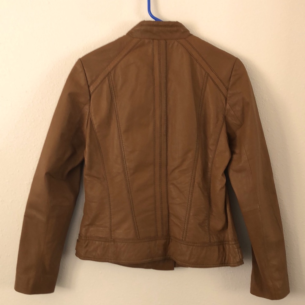 Boston Proper Lined Leather Chic Jacket - image 2